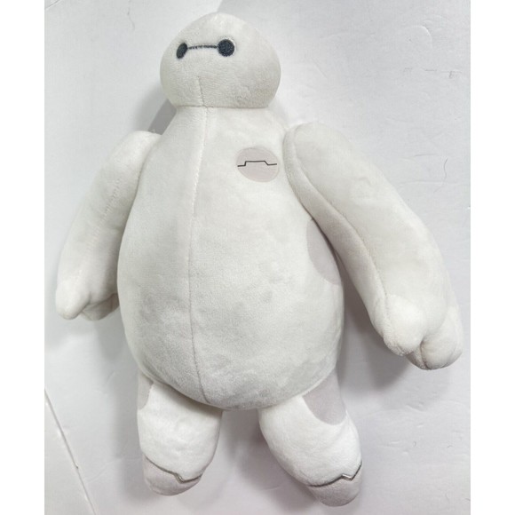 Disney Baymax 12" Big Hero 6 White Plush Toy Robot Jointed Shoulder Movable Arms - Picture 1 of 12